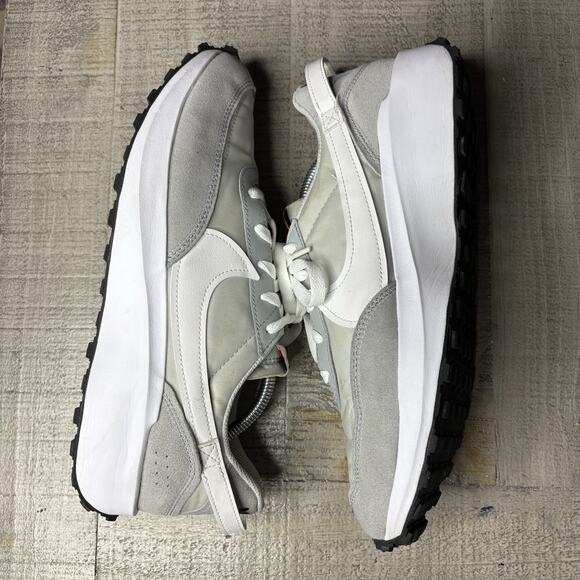 Nike Mens Waffle Debut Grey Fog White Lace up Running Sneakers DH9522-003 10.5 - Picture 3 of 8